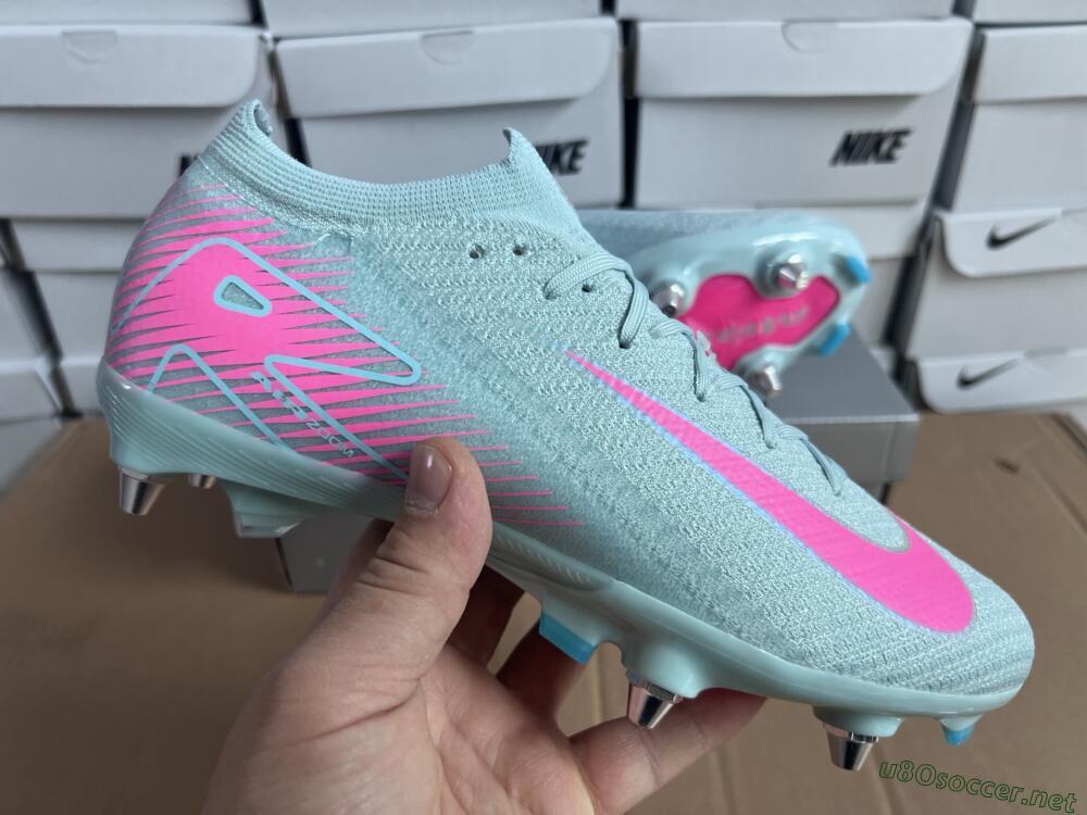 Men's Nike Air Zoom Mercurial Vapor 16 Elite SG Football Boots - Jade/Pink