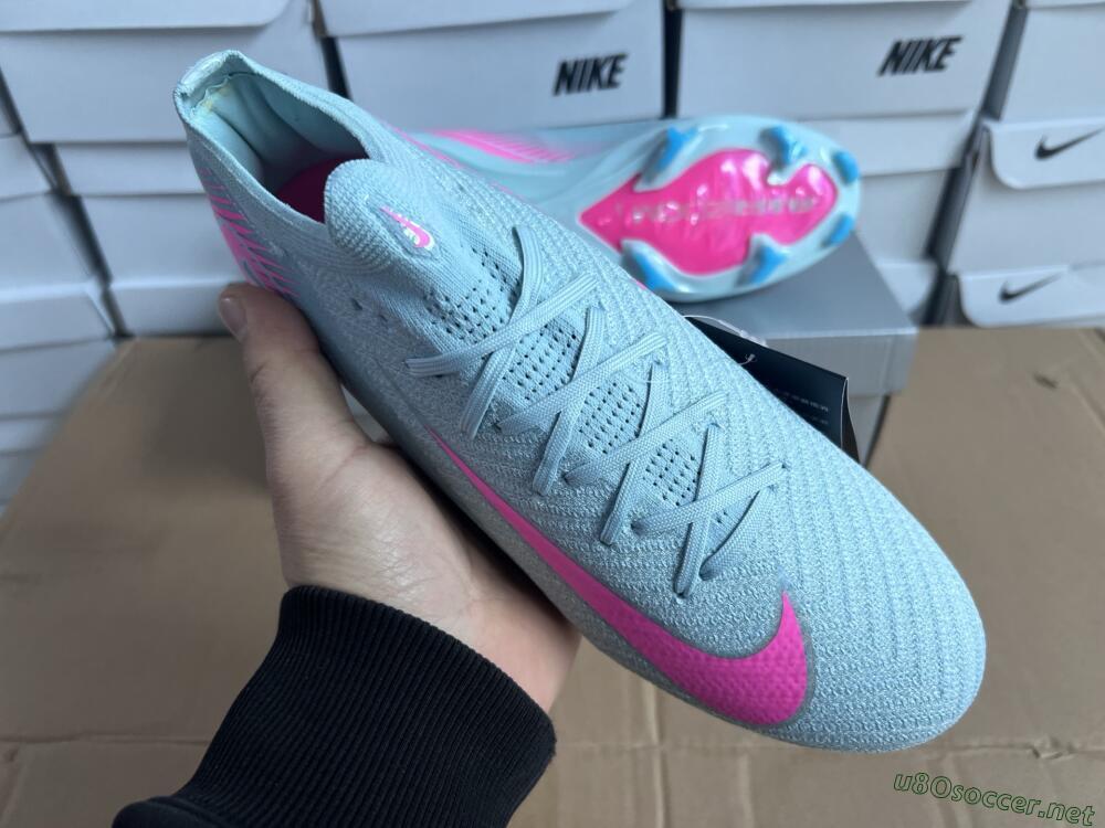Men's Nike Air Zoom Mercurial Vapor 16 Elite FG Football Boots - Jade/Pink/Silver