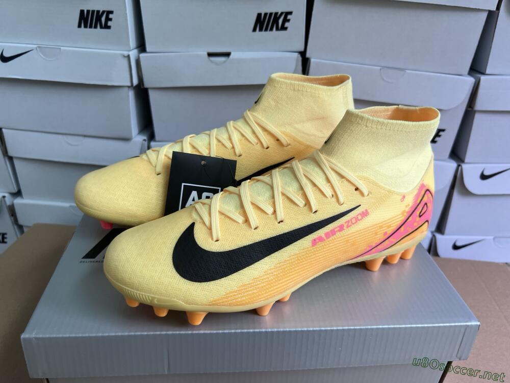 Unisex Nike Air Zoom Mercurial Superfly 10 Academy AG Football Boots - Yellow/Black/Red