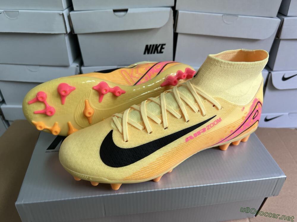 Unisex Nike Air Zoom Mercurial Superfly 10 Academy AG Football Boots - Yellow/Black/Red