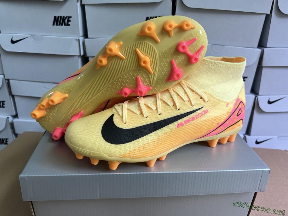 Unisex Nike Air Zoom Mercurial Superfly 10 Academy AG Football Boots - Yellow/Black/Red