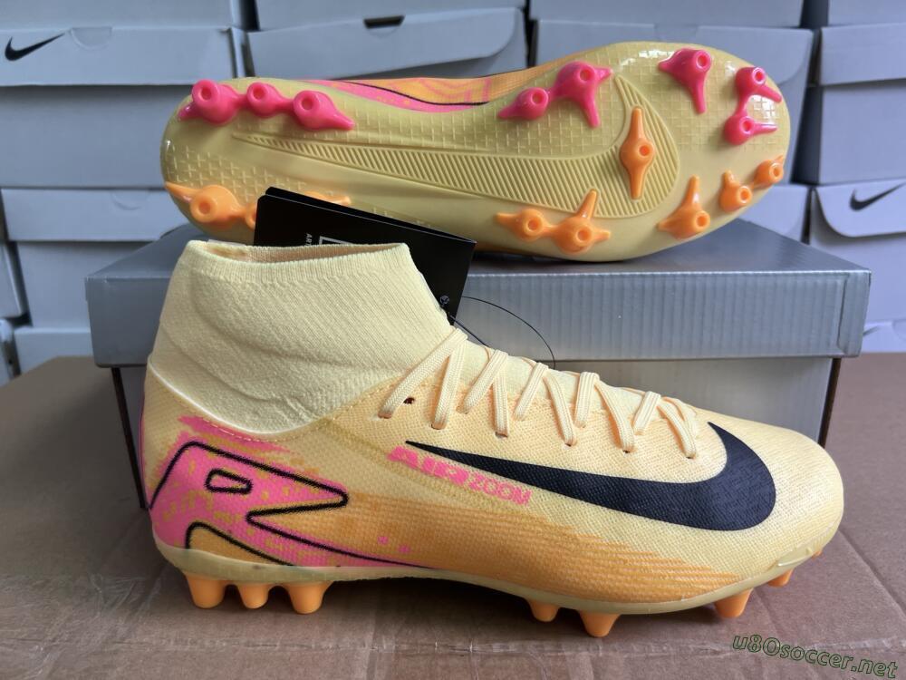 Unisex Nike Air Zoom Mercurial Superfly 10 Academy AG Football Boots - Yellow/Black/Red