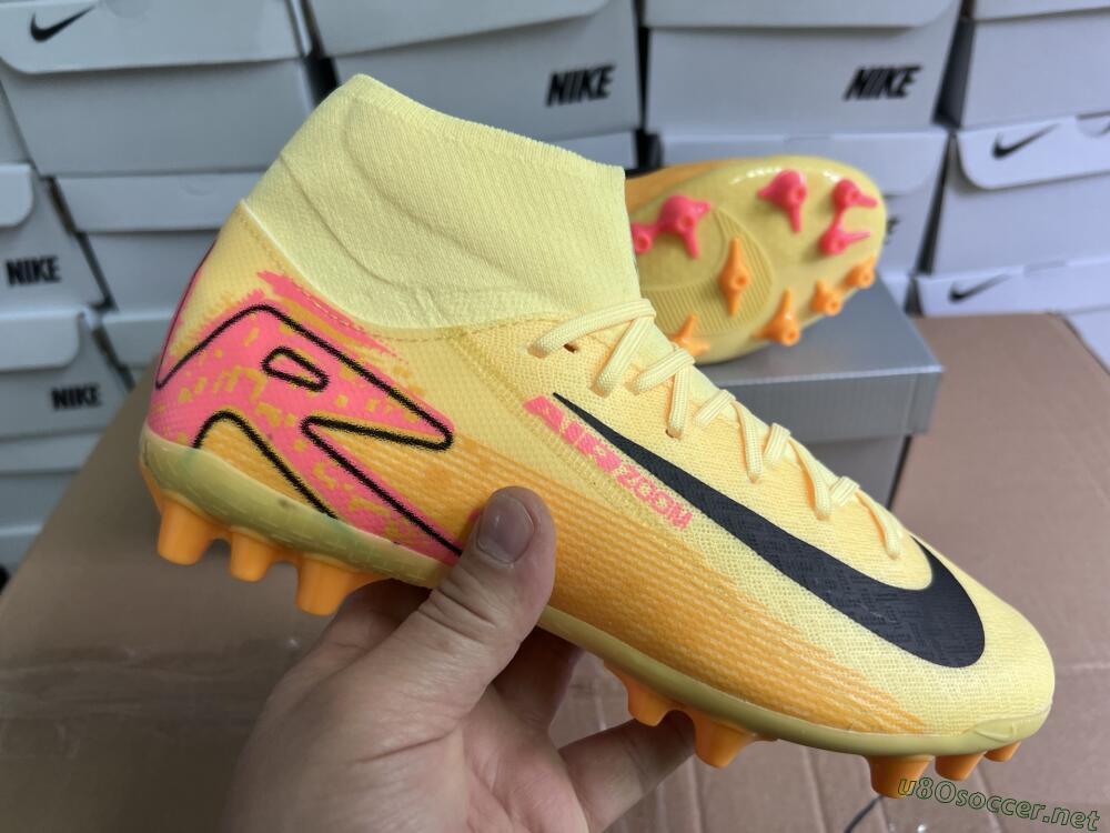 Unisex Nike Air Zoom Mercurial Superfly 10 Academy AG Football Boots - Yellow/Black/Red