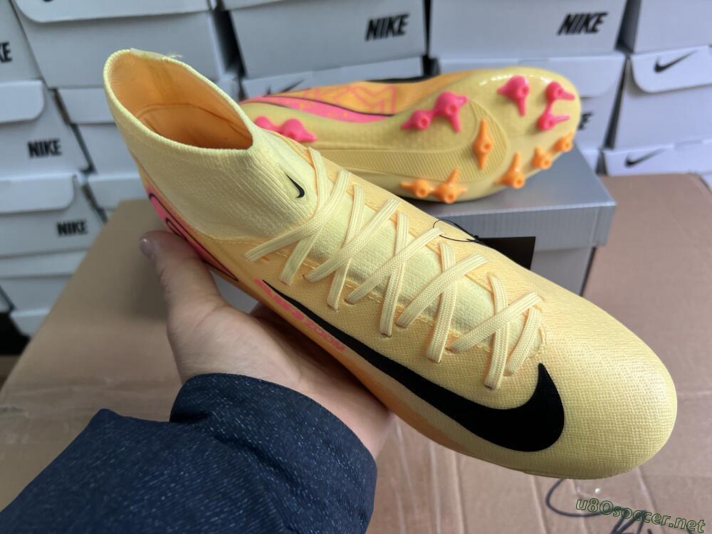 Unisex Nike Air Zoom Mercurial Superfly 10 Academy AG Football Boots - Yellow/Black/Red