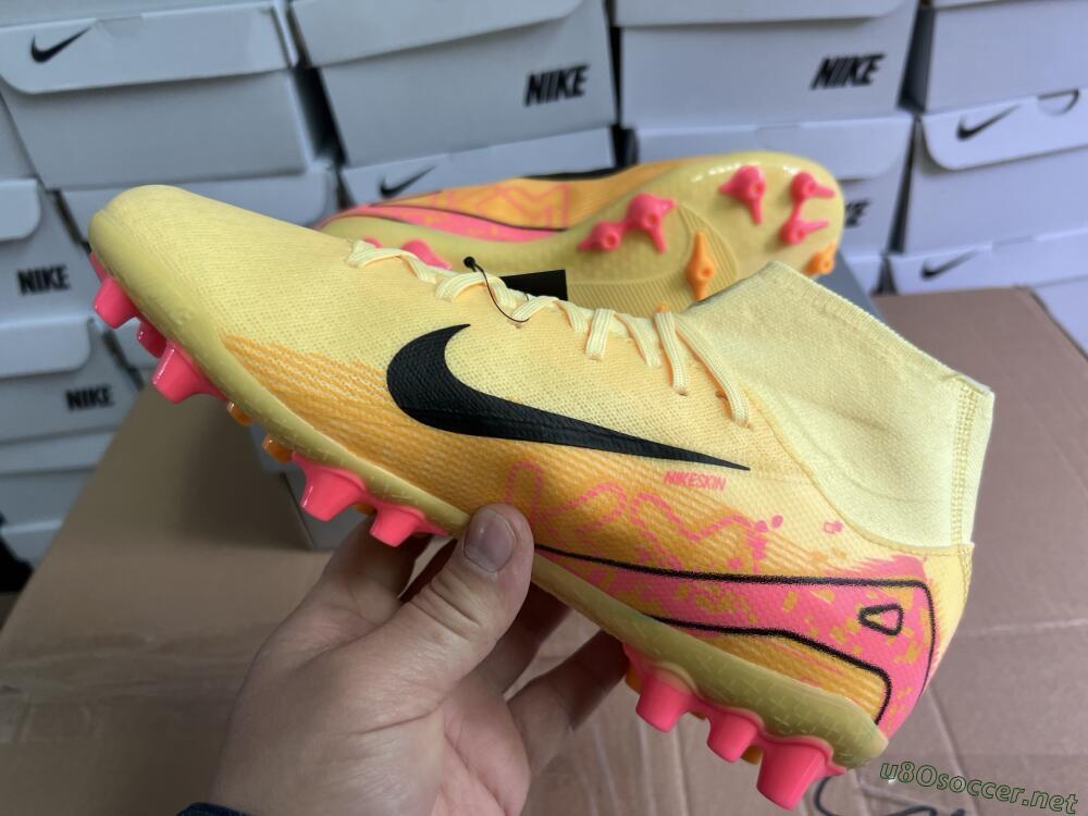 Unisex Nike Air Zoom Mercurial Superfly 10 Academy AG Football Boots - Yellow/Black/Red