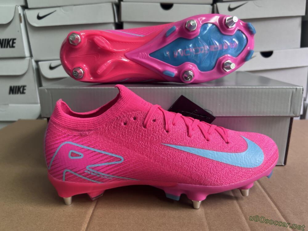 Men's Nike Air Zoom Mercurial Vapor 16 Elite SG Football Boots - Pink/Jade