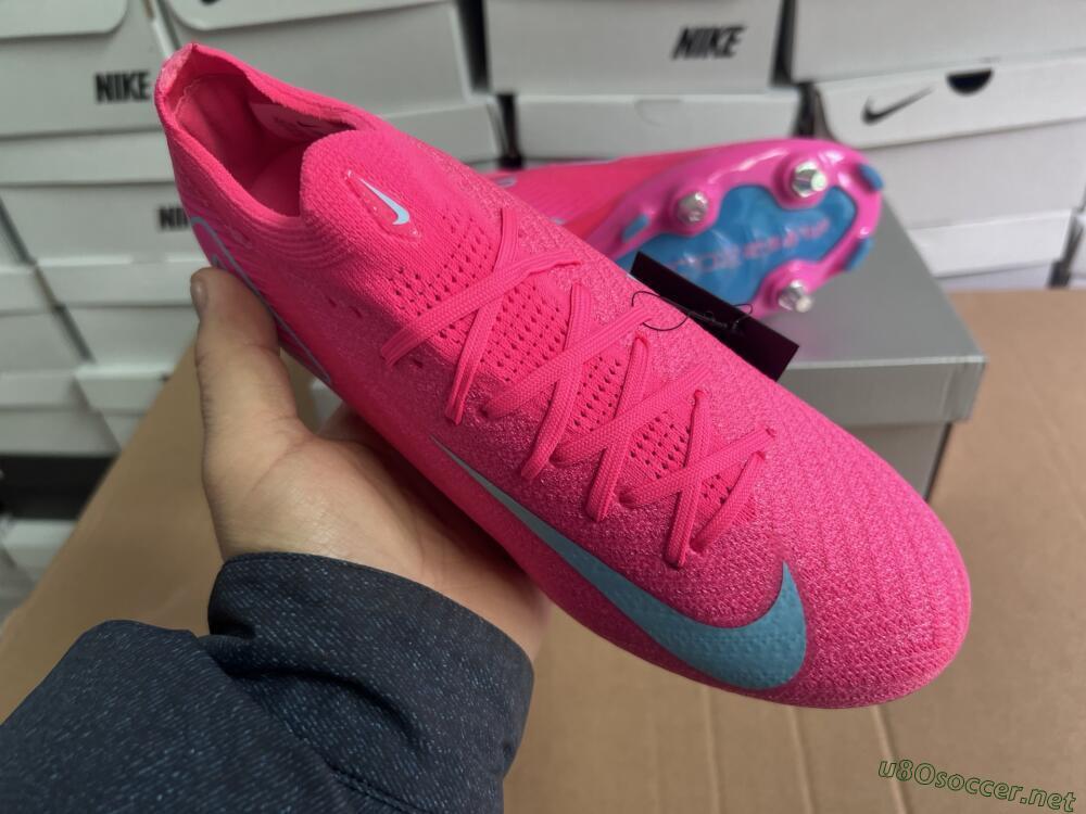 Men's Nike Air Zoom Mercurial Vapor 16 Elite SG Football Boots - Pink/Jade
