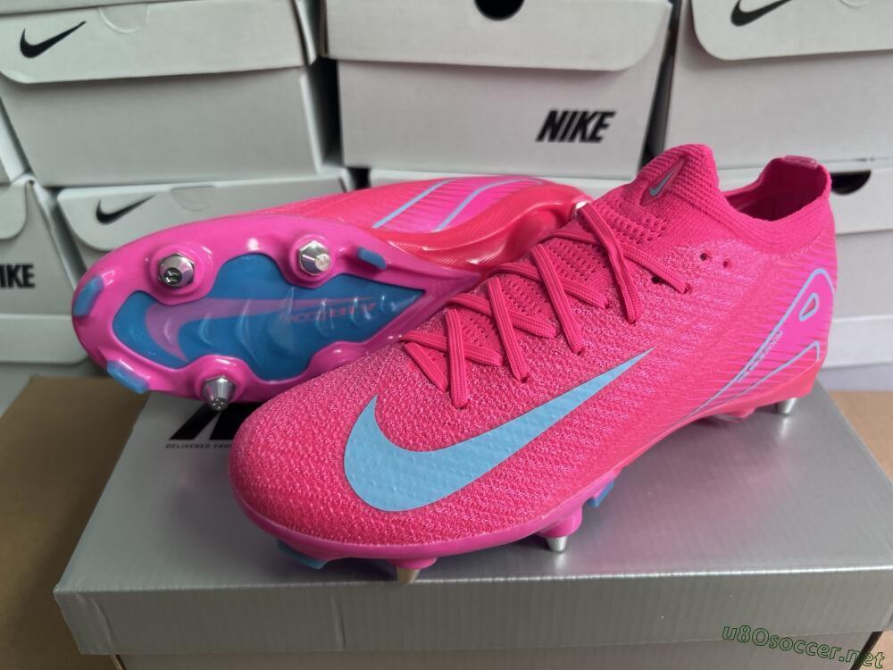 Men's Nike Air Zoom Mercurial Vapor 16 Elite SG Football Boots - Pink/Jade