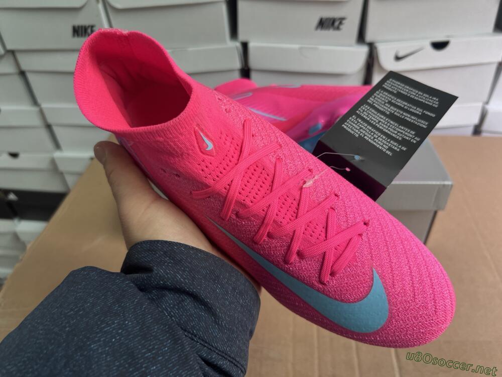 Men's Nike Air Zoom Mercurial Superfly 10 Elite SG Football Boots - Pink/Jade
