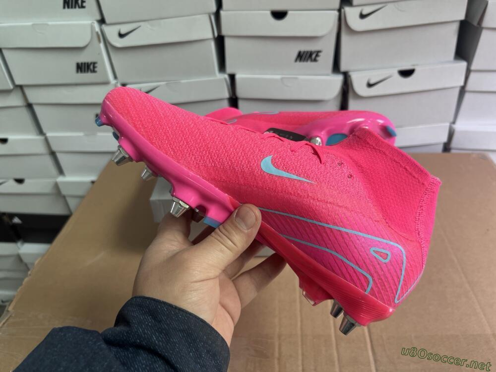 Men's Nike Air Zoom Mercurial Superfly 10 Elite SG Football Boots - Pink/Jade