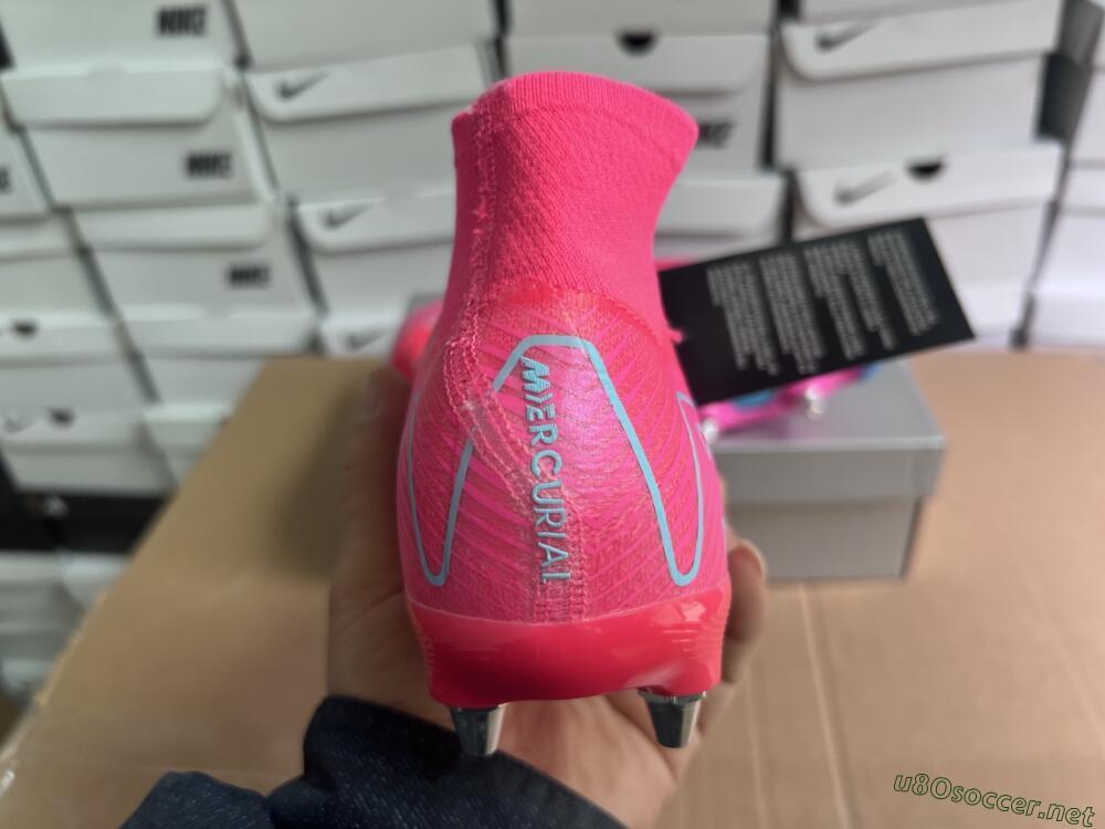 Men's Nike Air Zoom Mercurial Superfly 10 Elite SG Football Boots - Pink/Jade