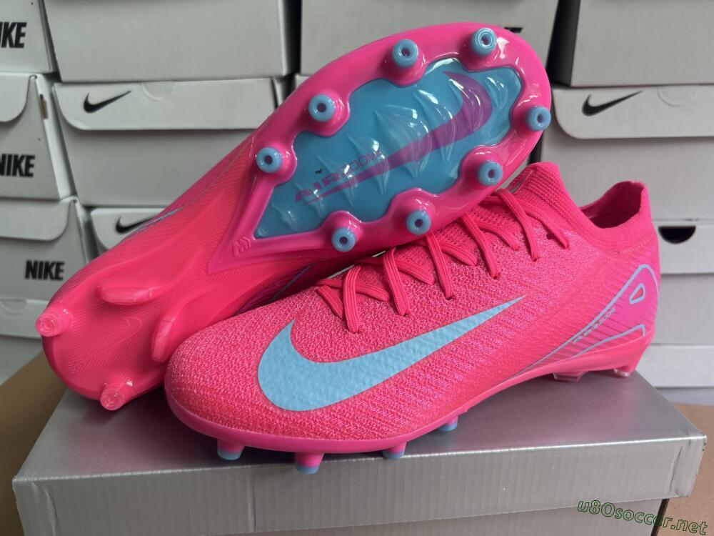 Unisex Nike Air Zoom Mercurial Vapor 16 Elite AG Football Boots - Pink/Jade