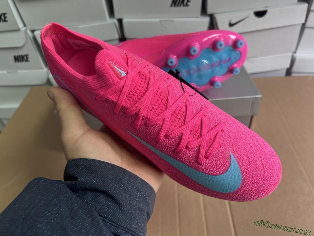 Unisex Nike Air Zoom Mercurial Vapor 16 Elite AG Football Boots - Pink/Jade