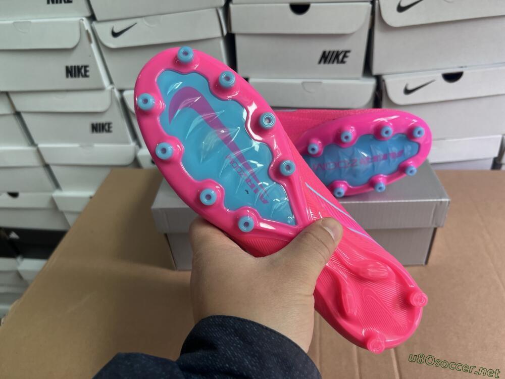 Unisex Nike Air Zoom Mercurial Vapor 16 Elite AG Football Boots - Pink/Jade