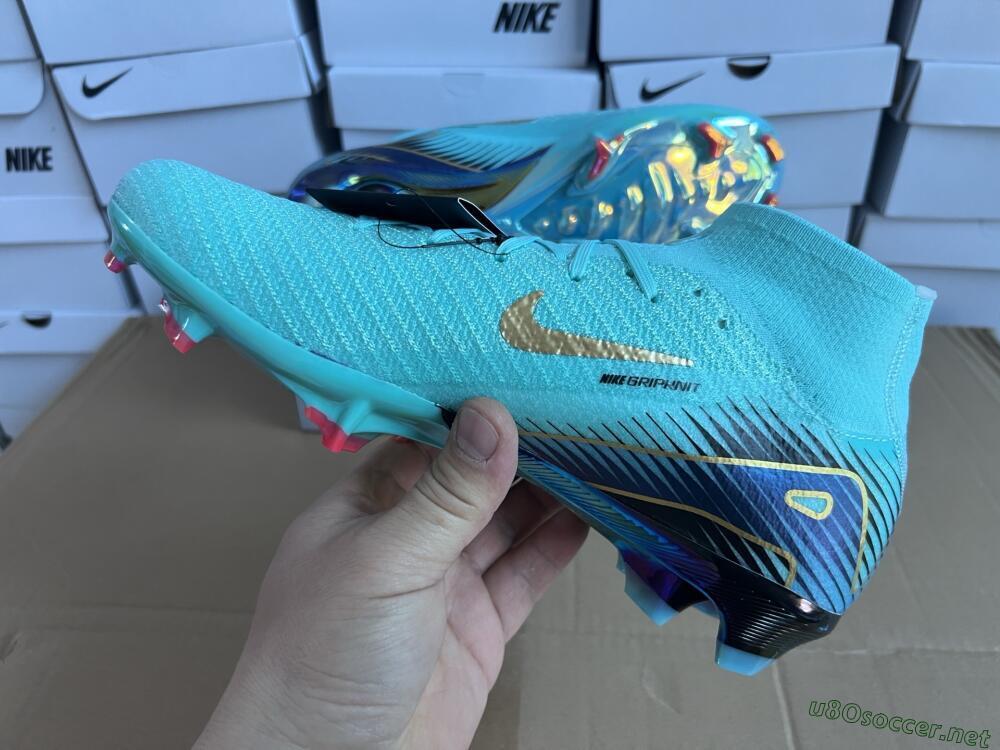 Unisex Nike Air Zoom Mercurial Superfly 10 Elite FG Football Boots - Jade/Gold/Blue