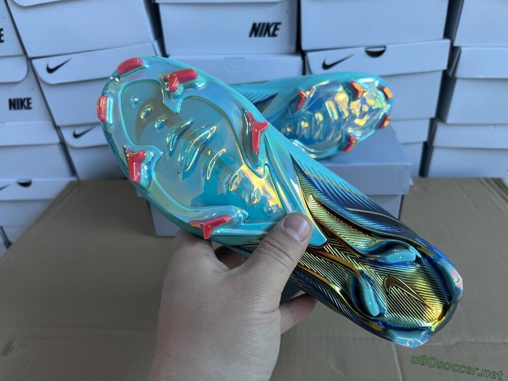 Unisex Nike Air Zoom Mercurial Superfly 10 Elite FG Football Boots - Jade/Gold/Blue