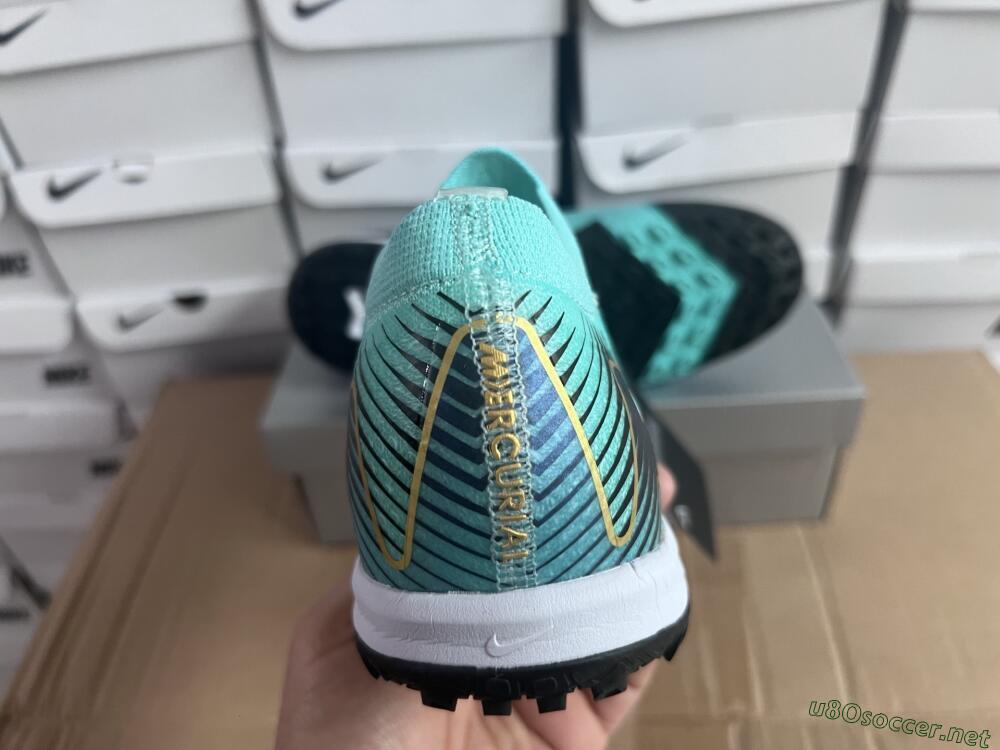 Unisex Nike Air Zoom Mercurial Vapor 16 Elite TF Football Shoes - Jade/Gold/Blue