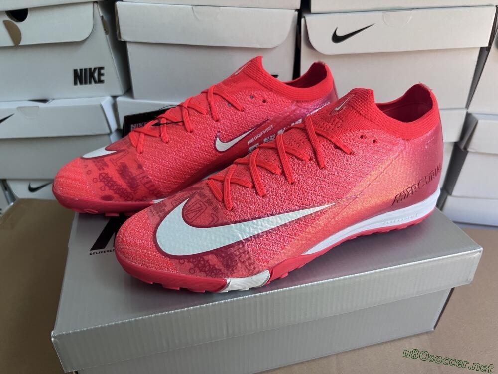 Unisex Nike Air Zoom Mercurial Vapor 16 Elite TF Football Shoes - Red/White