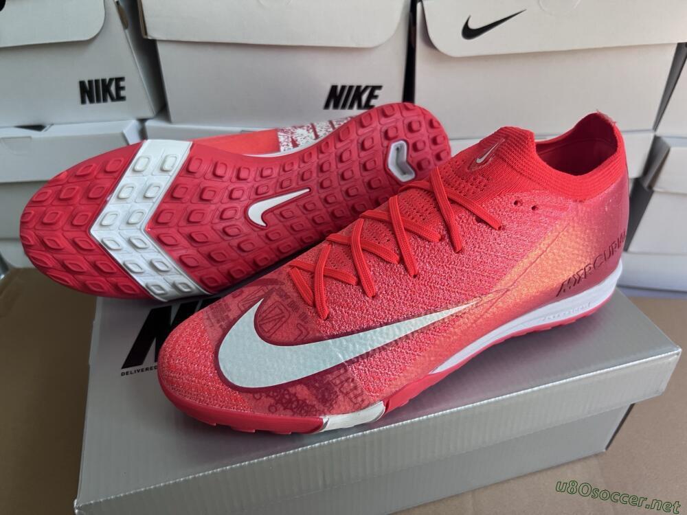 Unisex Nike Air Zoom Mercurial Vapor 16 Elite TF Football Shoes - Red/White