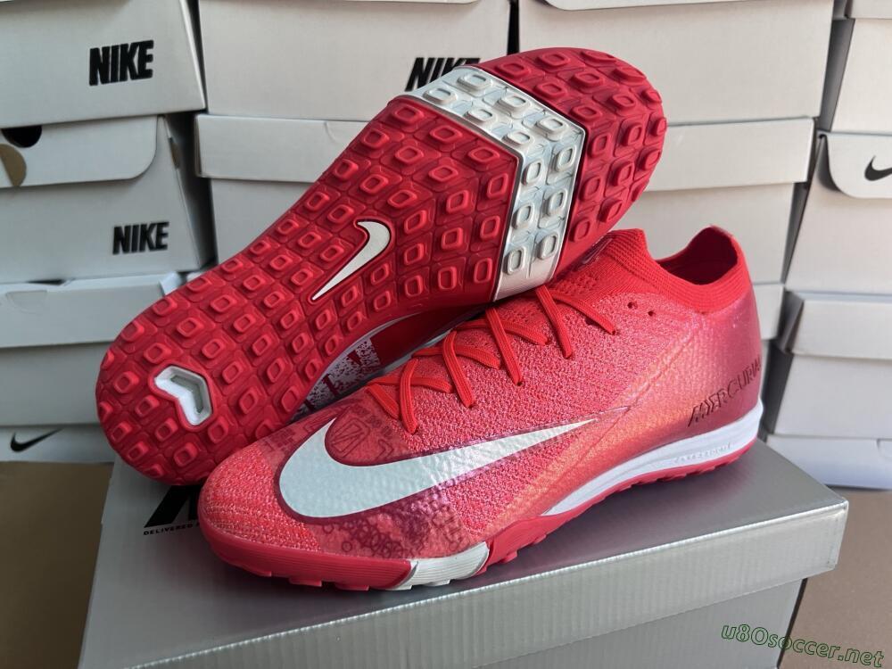 Unisex Nike Air Zoom Mercurial Vapor 16 Elite TF Football Shoes - Red/White
