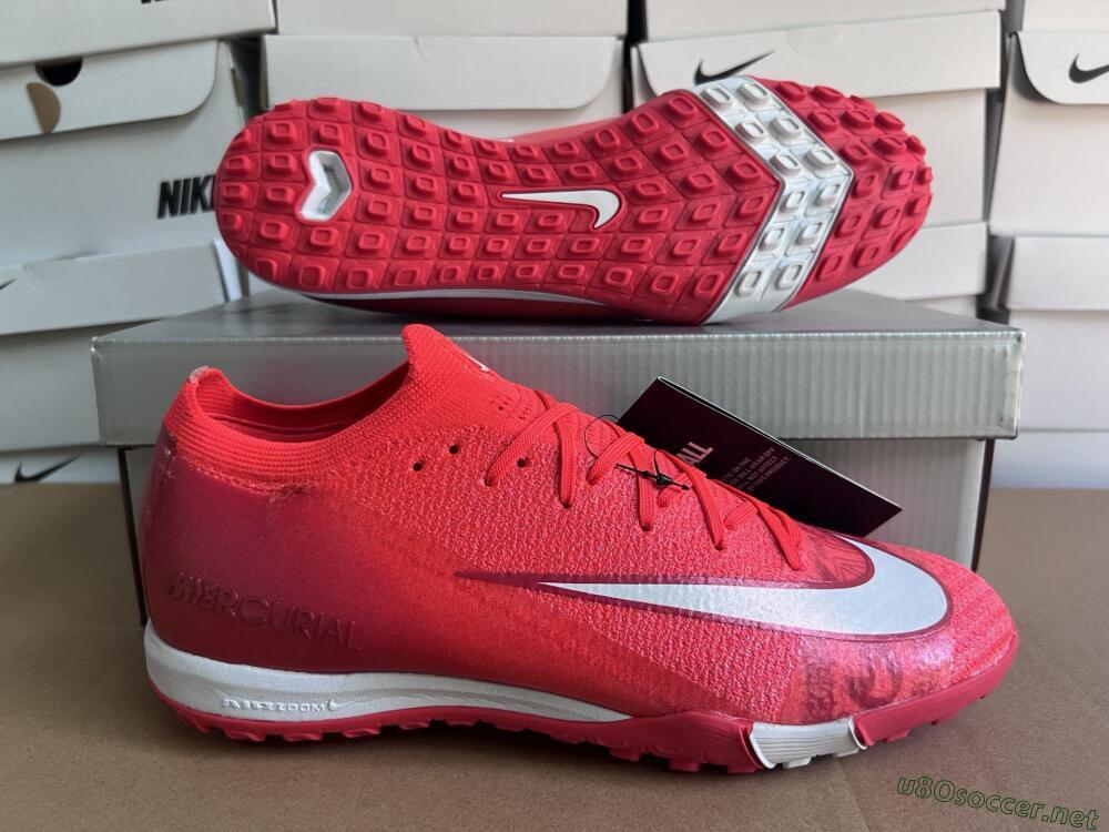 Unisex Nike Air Zoom Mercurial Vapor 16 Elite TF Football Shoes - Red/White