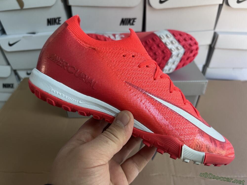 Unisex Nike Air Zoom Mercurial Vapor 16 Elite TF Football Shoes - Red/White