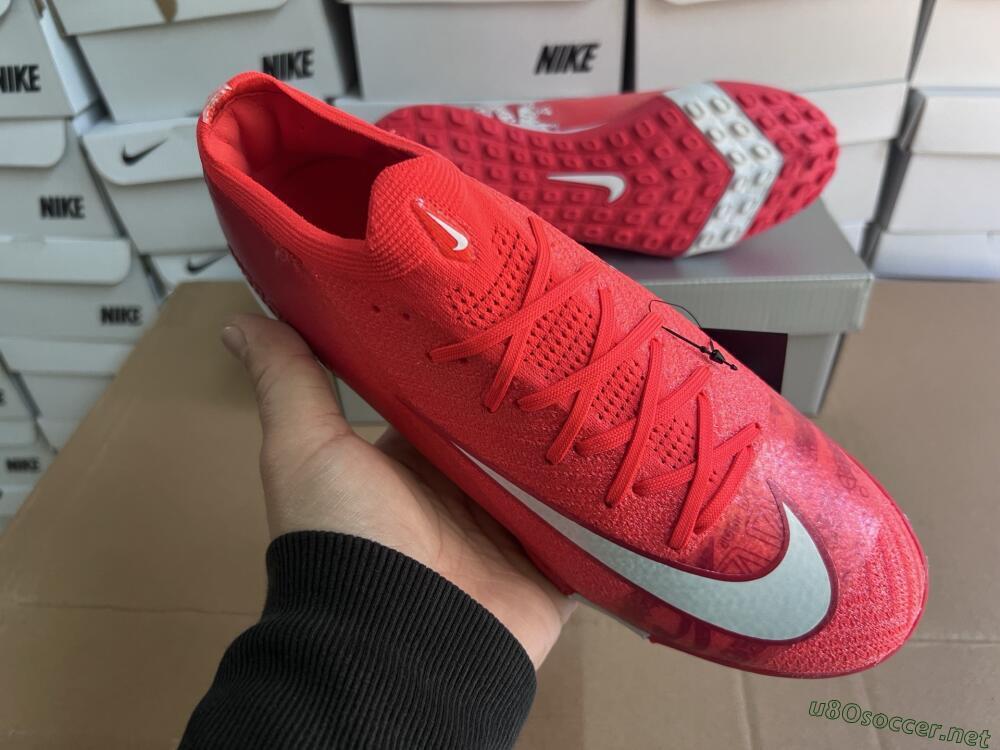 Unisex Nike Air Zoom Mercurial Vapor 16 Elite TF Football Shoes - Red/White