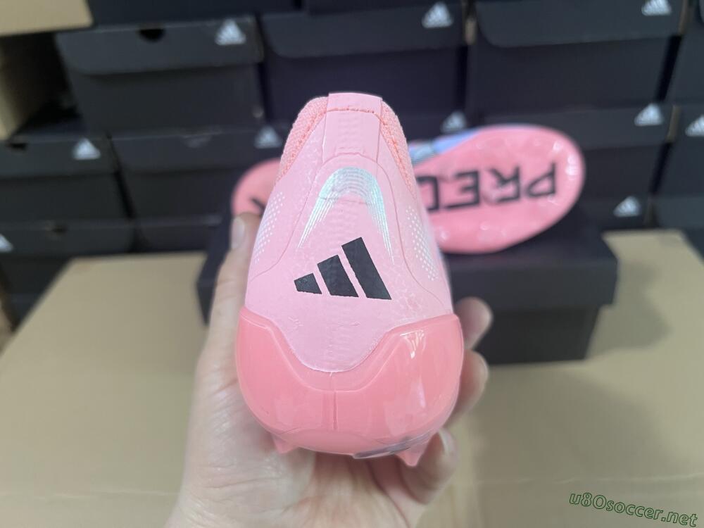 Unisex Adidas Predator Laceless Elite 25 FG Football Boots - Pink/Blue/Black