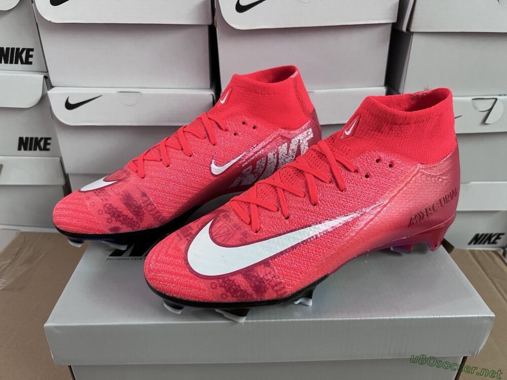 Unisex Nike Air Zoom Mercurial Superfly 10 Elite FG Football Boots - Red/White