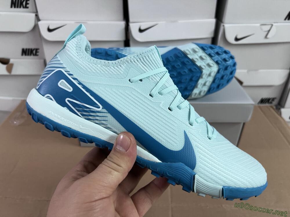 Unisex Nike Air Zoom Mercurial Vapor 16 Elite TF Football Shoes - Jade/Blue/White