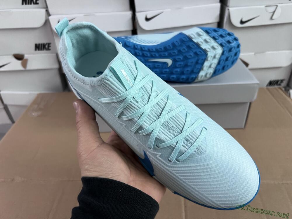Unisex Nike Air Zoom Mercurial Vapor 16 Elite TF Football Shoes - Jade/Blue/White