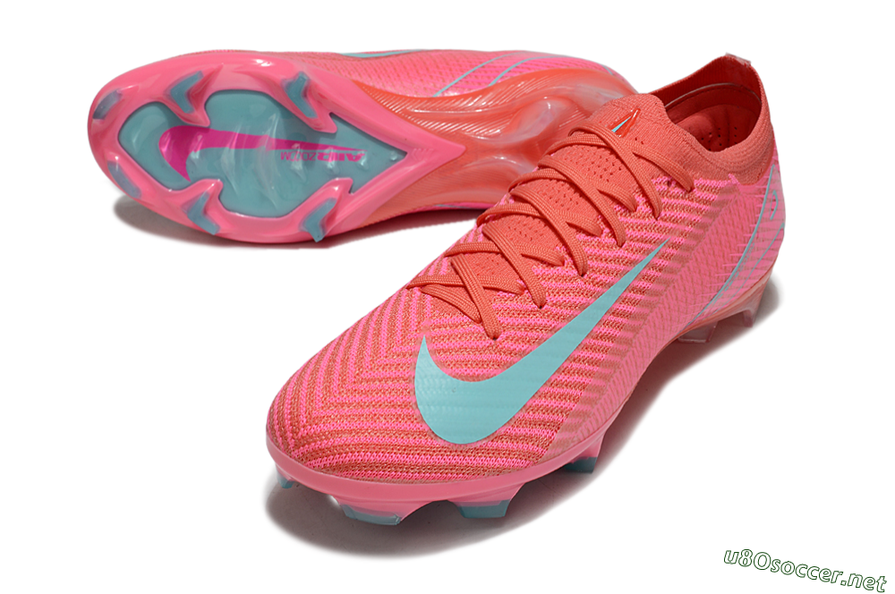 Unisex Nike Air Zoom Mercurial Vapor 16 Elite FG Football Boots - Pink/Jade 3