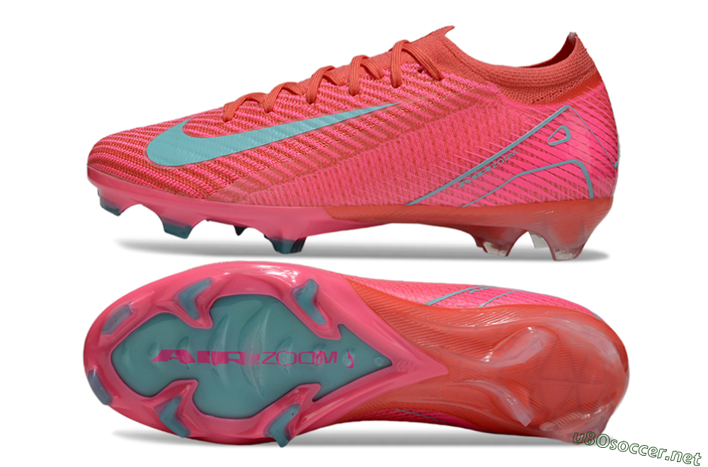 Unisex Nike Air Zoom Mercurial Vapor 16 Elite FG Football Boots - Pink/Jade 1