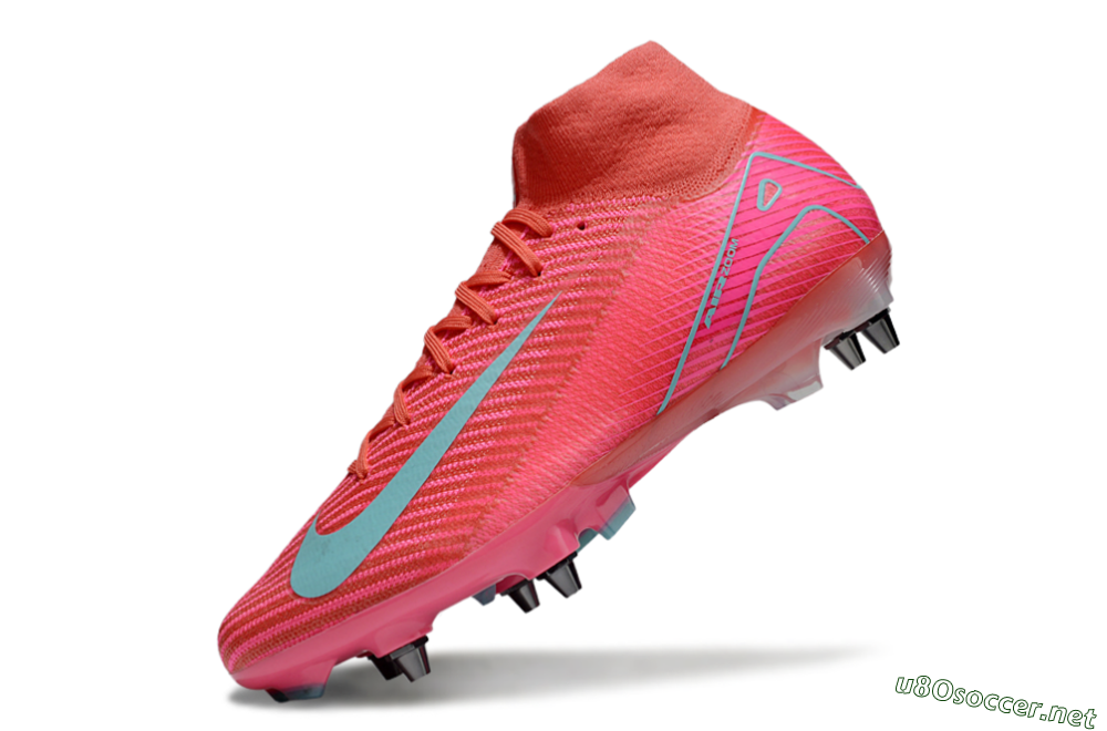 Men's Nike Air Zoom Mercurial Superfly 10 Elite SG Football Boots - Pink/Jade 5