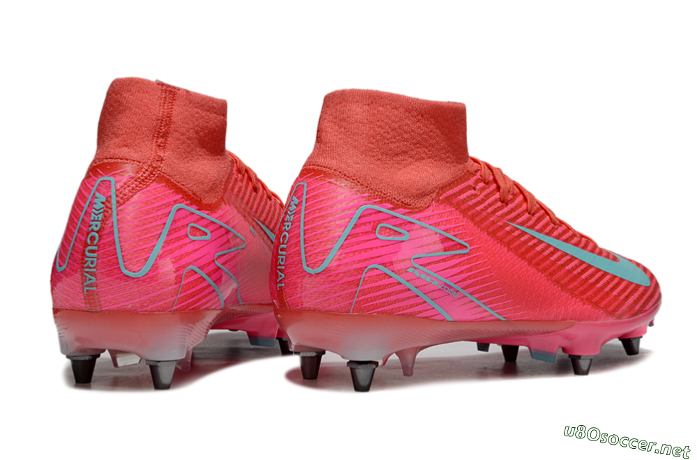 Men's Nike Air Zoom Mercurial Superfly 10 Elite SG Football Boots - Pink/Jade 6