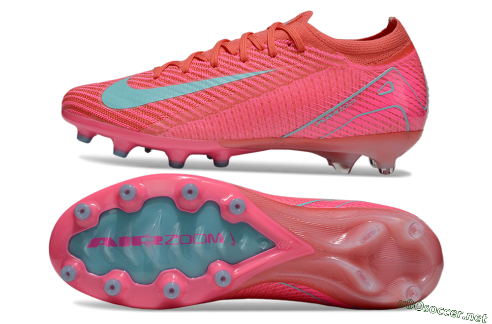 Unisex Nike Air Zoom Mercurial Vapor 16 Elite AG Football Boots - Pink/Jade 1