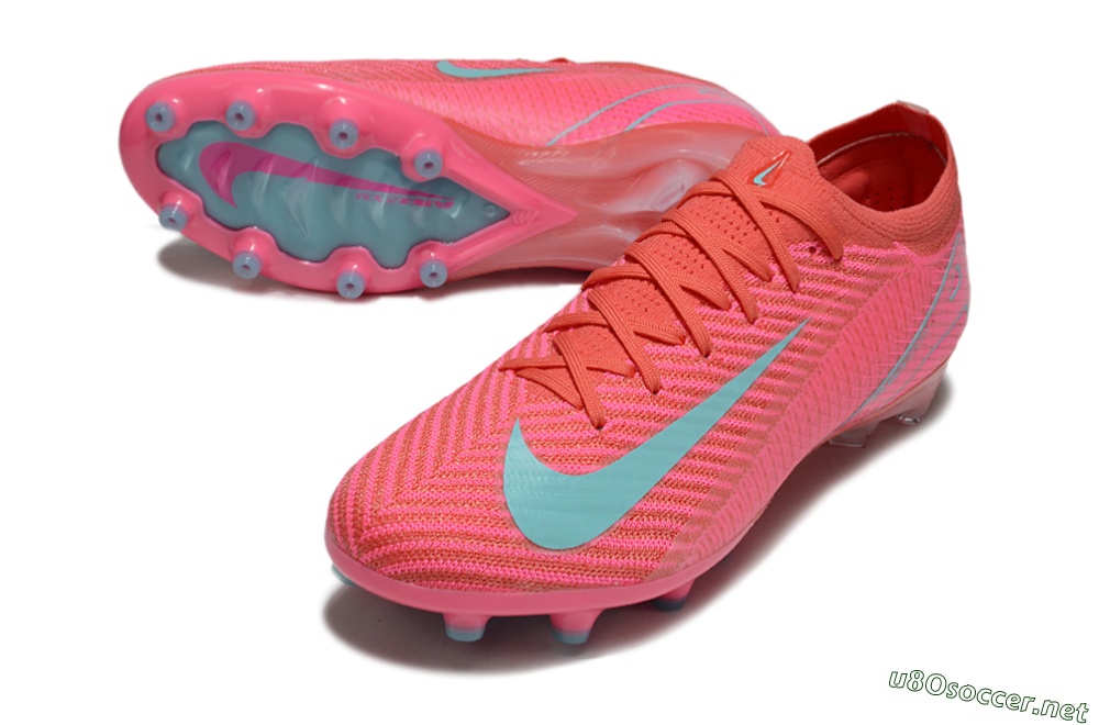 Unisex Nike Air Zoom Mercurial Vapor 16 Elite AG Football Boots - Pink/Jade 3