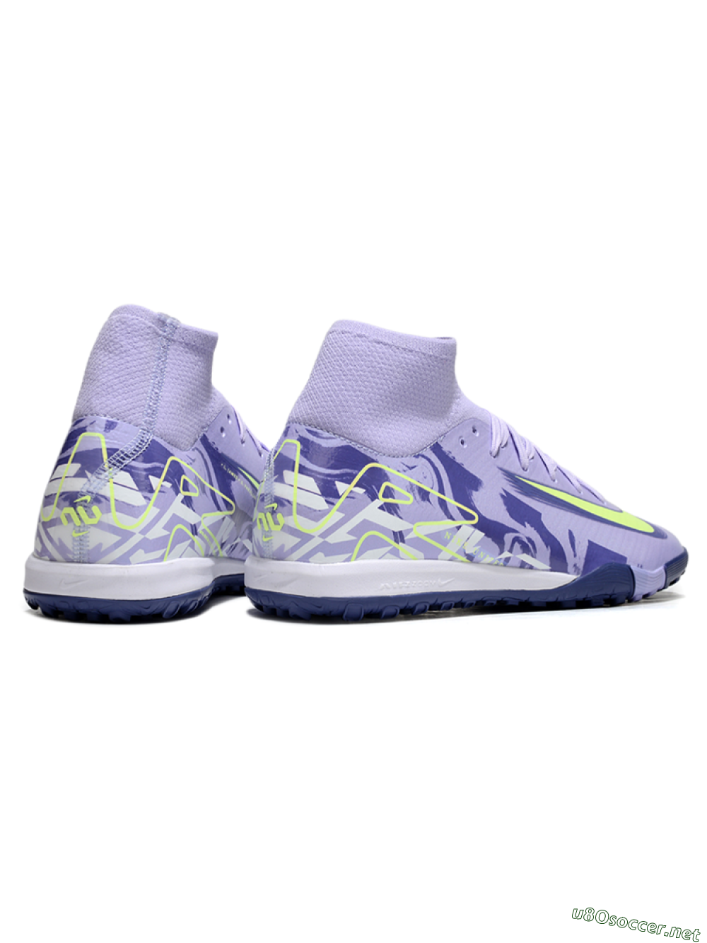Unisex Nike Air Zoom Mercurial Superfly 10 Elite TF Football Shoes - Purple/Yellow/White 6
