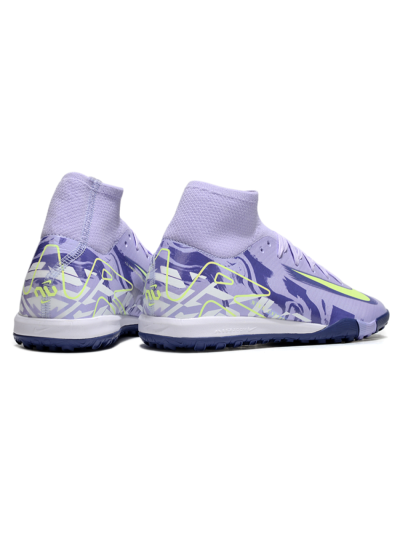Unisex Nike Air Zoom Mercurial Superfly 10 Elite TF Football Shoes - Purple/Yellow/White