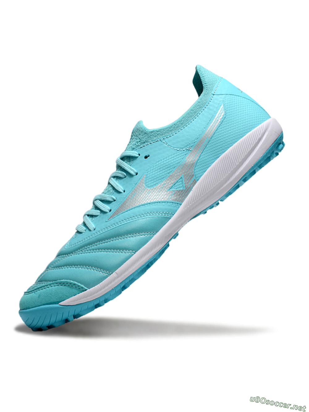 Men's Mizuno Morelia Neo Sala TF Football Shoes - Jade/Silver/White 5