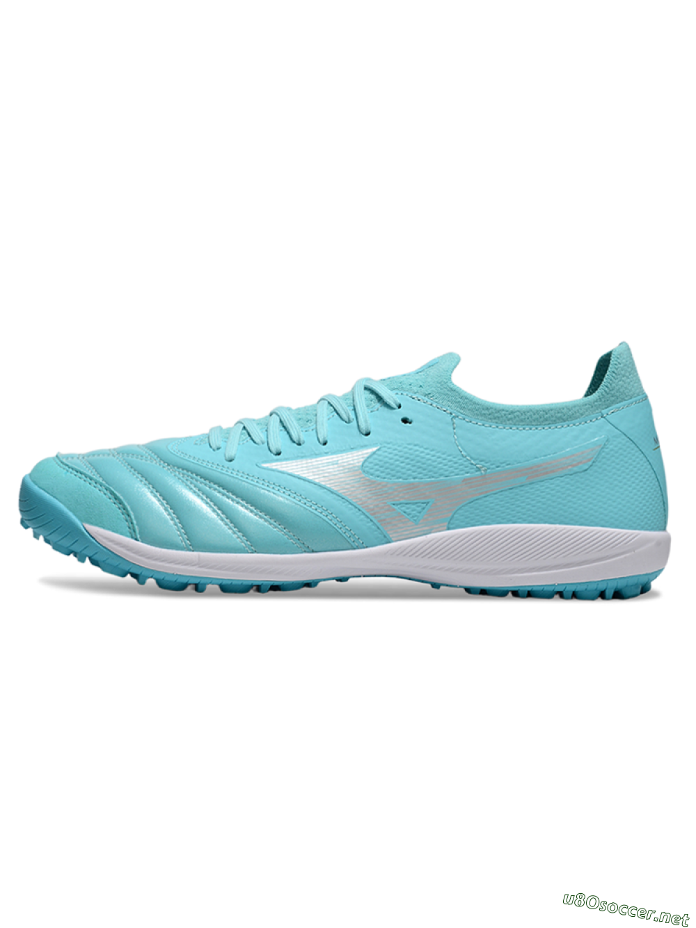 Men's Mizuno Morelia Neo Sala TF Football Shoes - Jade/Silver/White 0