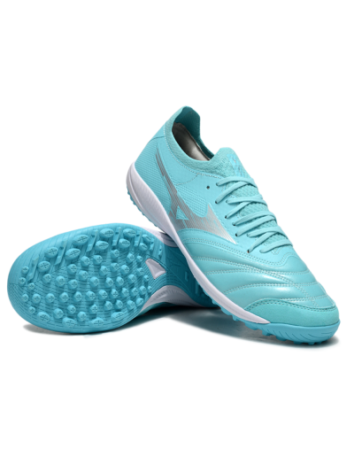 Men's Mizuno Morelia Neo Sala TF Football Shoes - Jade/Silver/White
