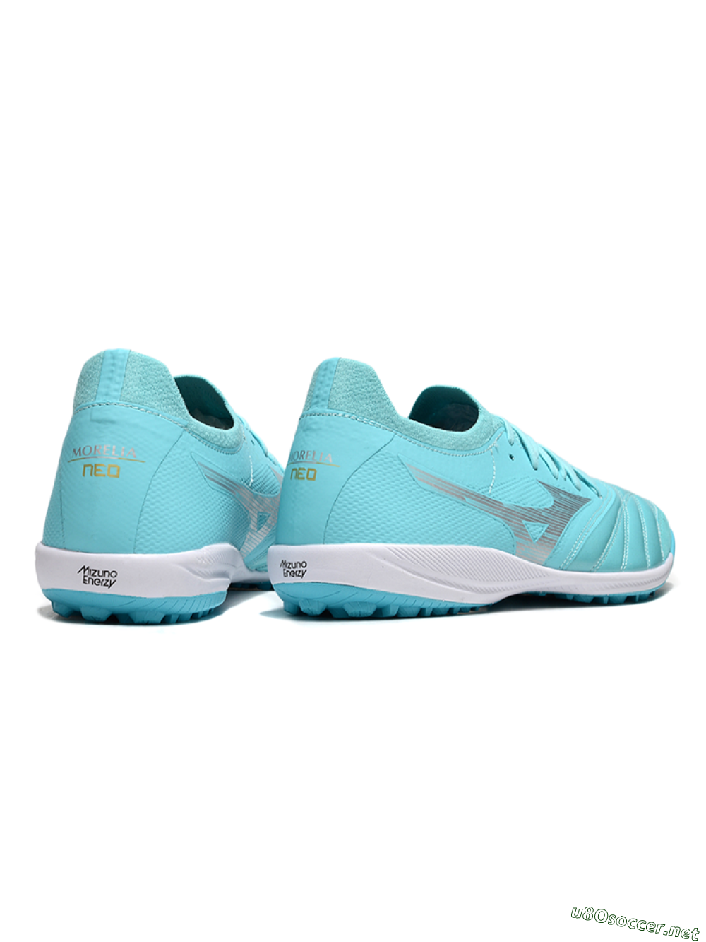 Men's Mizuno Morelia Neo Sala TF Football Shoes - Jade/Silver/White 6