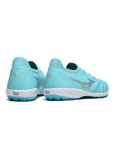 Men's Mizuno Morelia Neo Sala TF Football Shoes - Jade/Silver/White