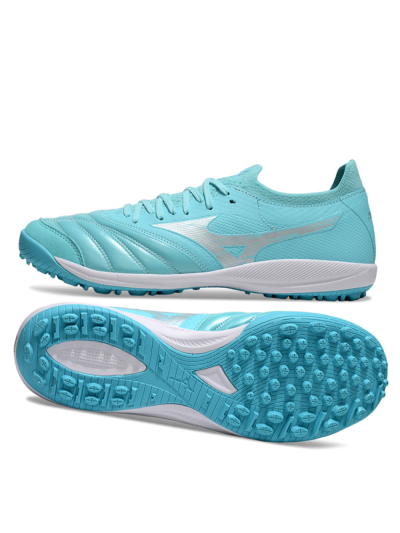 Men's Mizuno Morelia Neo Sala TF Football Shoes - Jade/Silver/White