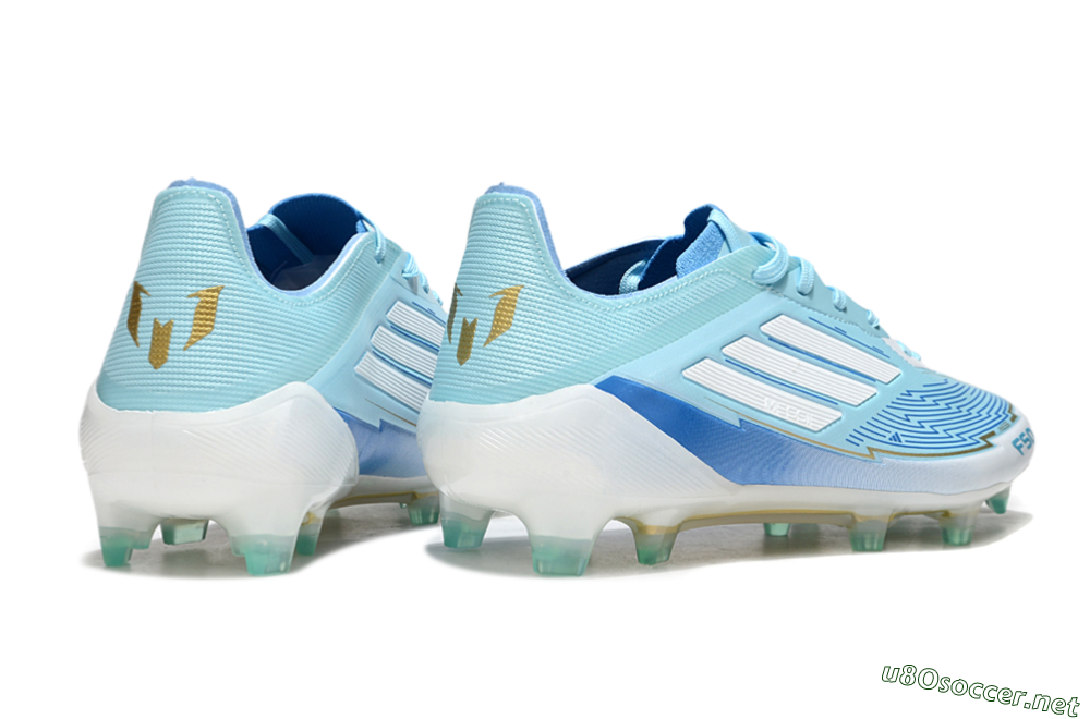 Men's Messi x Adidas F50 Elite FG Football Boots - Blue/Jade/White 6