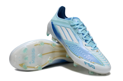 Men's Messi x Adidas F50 Elite FG Football Boots - Blue/Jade/White