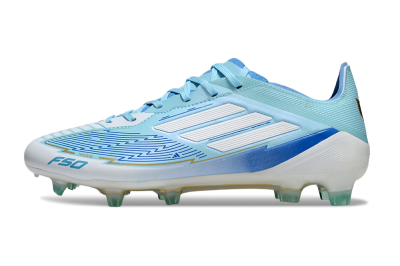 Men's Messi x Adidas F50 Elite FG Football Boots - Blue/Jade/White