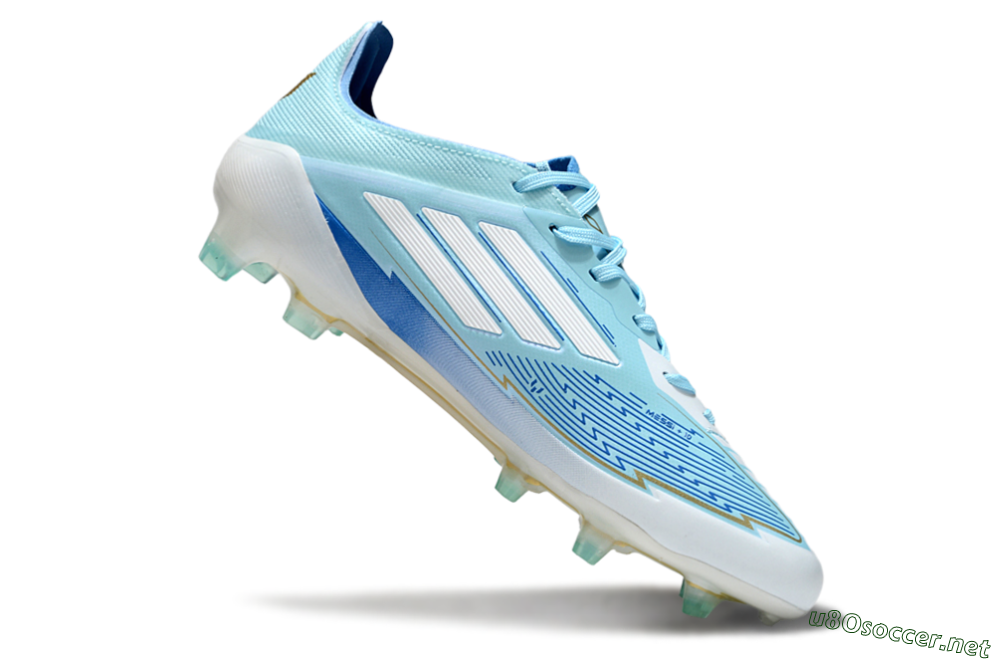Men's Messi x Adidas F50 Elite FG Football Boots - Blue/Jade/White 4
