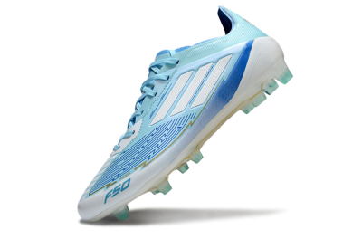 Men's Messi x Adidas F50 Elite FG Football Boots - Blue/Jade/White